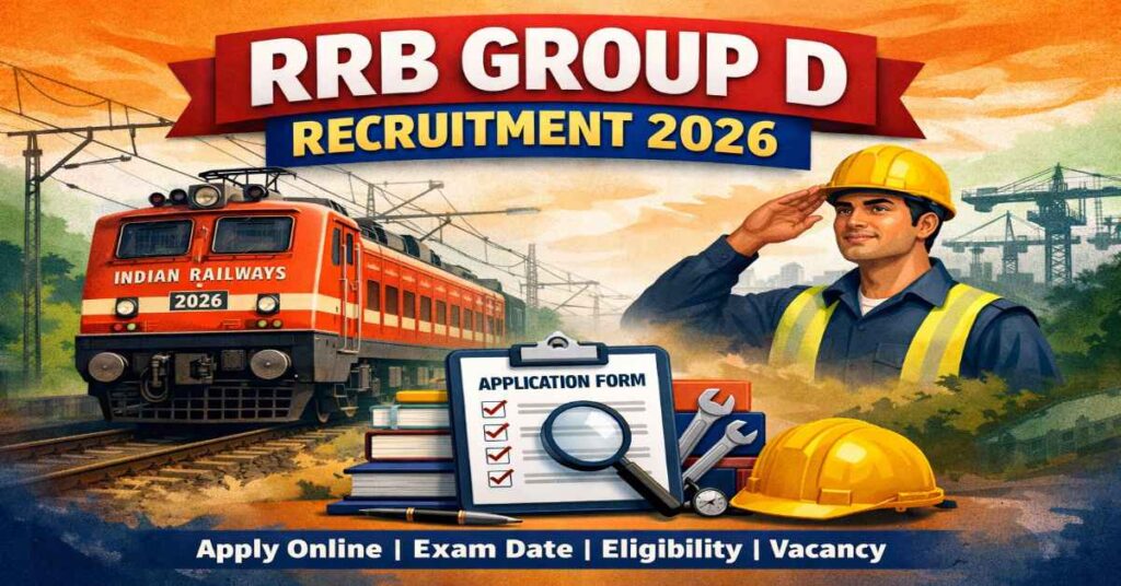 RRB Grupd D Recrutment 2026 Apply Online