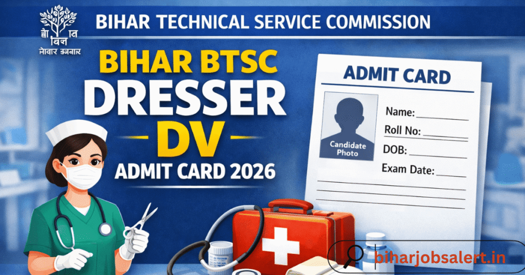 Bihar BTSC Dresser DV Admit Card 2026 जारी – यहां से करें डाउनलोड